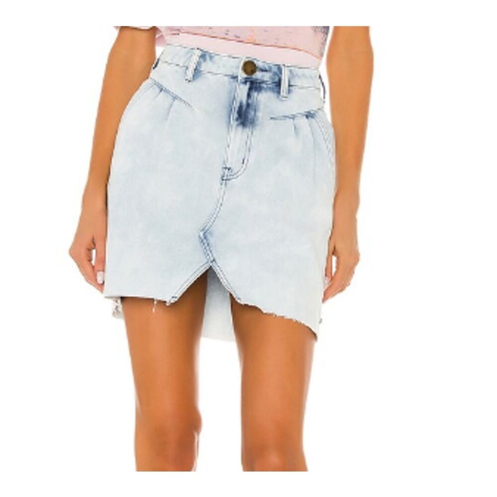 One Teaspoon Street Walker Skirt Jean Denim Destroyed Color 27